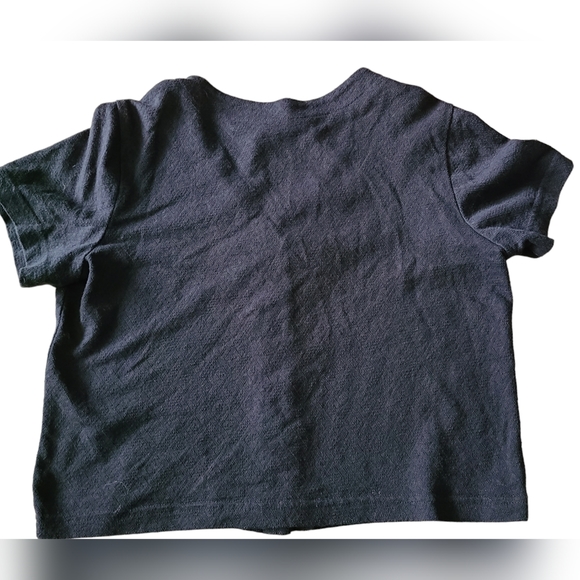 VINTAGE | STUDIO EASE | BLK SHORT SLEEVE BUTTONED| SIZE MEDIUM - Picture 9 of 14